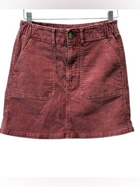 American Eagle Outfitters Corduroy Mini Skirt in Dusty Rose